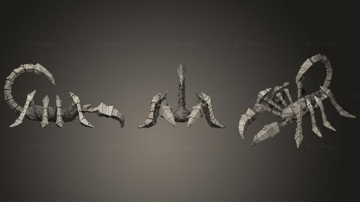Статуэтки животных (Скорпион, STKJ_1789) 3D модель для ЧПУ станка